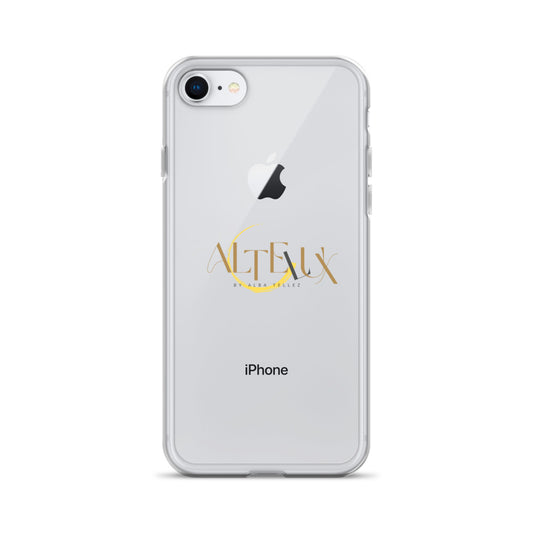 Clear Phone Case for iPhone® Altelux Basic Logo Gold&Gray