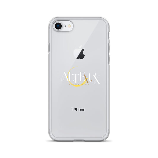 Clear Phone Case for iPhone® Altelux Basic Logo White&Gold